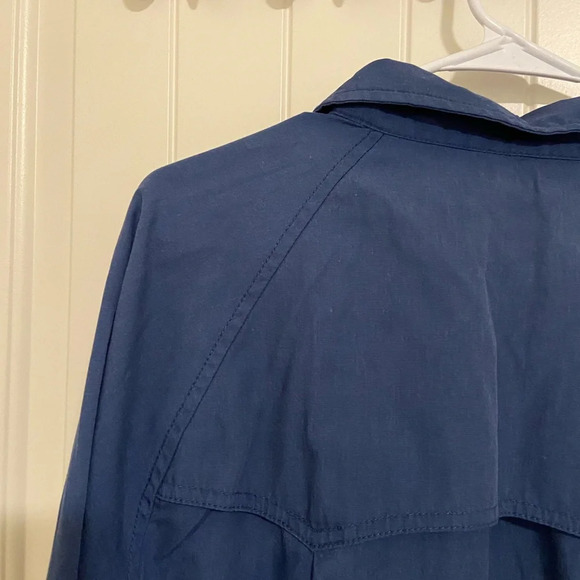 Vintage Windbreaker women’s‎ blue zipper windbreaker jacket — medium - Picture 7 of 7